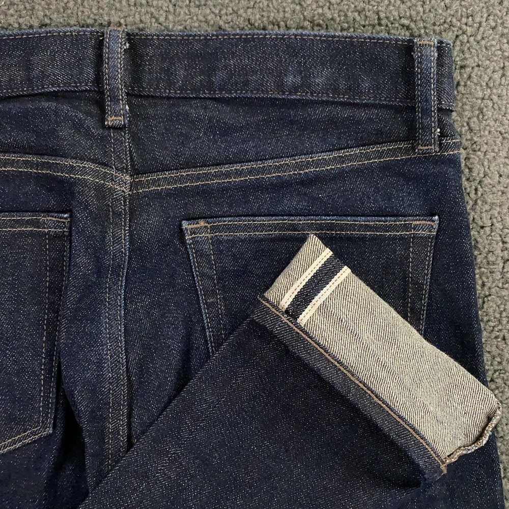 Uniqlo Selvedge Jeans FITS 30x31 Slim Fit Straight Kaihara Japanese Raw Denim